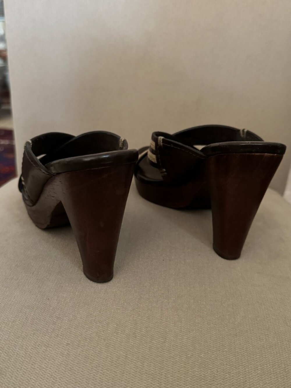 Cole‎ Haan Womens Skylar Slide Open-Toe Cross Straps Sandals Heels SZ 6.5 - Picture 5 of 13
